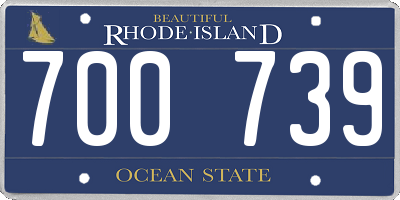 RI license plate 700739