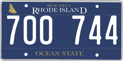 RI license plate 700744