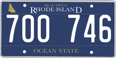 RI license plate 700746