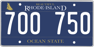 RI license plate 700750