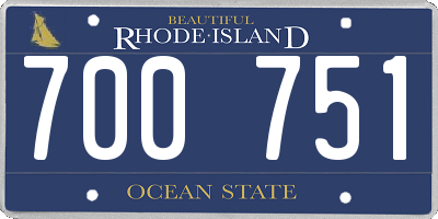 RI license plate 700751