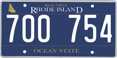 RI license plate 700754