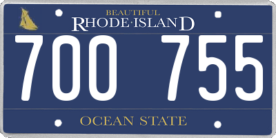 RI license plate 700755