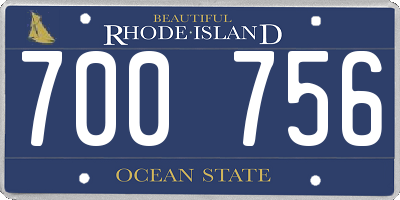 RI license plate 700756