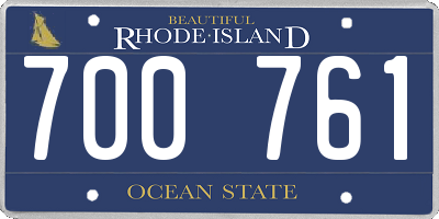 RI license plate 700761