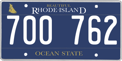 RI license plate 700762