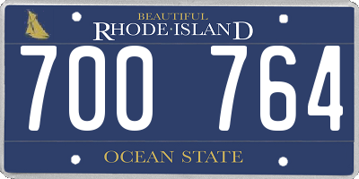 RI license plate 700764