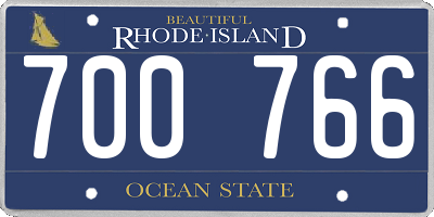 RI license plate 700766