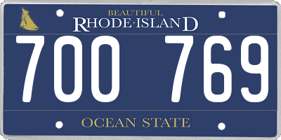 RI license plate 700769