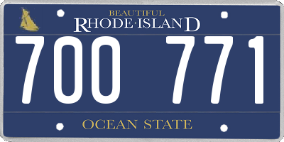 RI license plate 700771