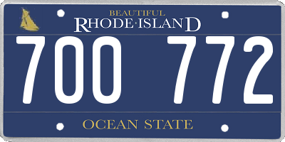 RI license plate 700772