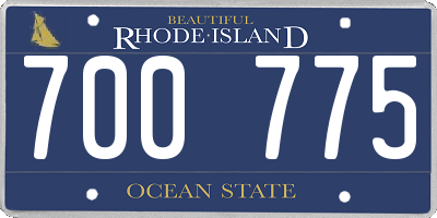 RI license plate 700775