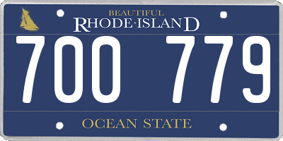 RI license plate 700779