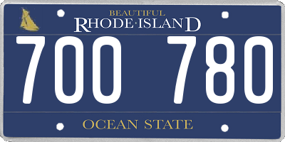 RI license plate 700780
