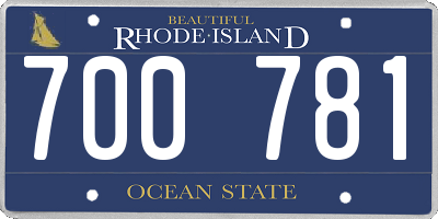 RI license plate 700781
