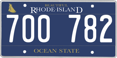 RI license plate 700782