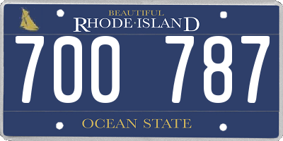 RI license plate 700787