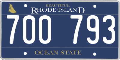 RI license plate 700793