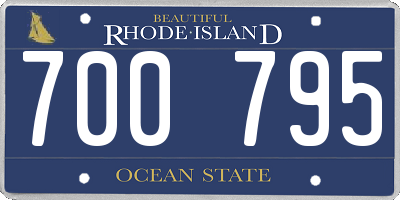 RI license plate 700795