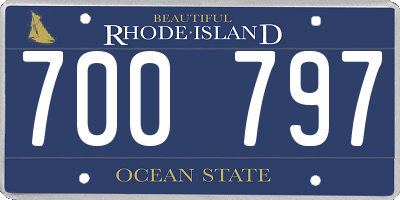 RI license plate 700797