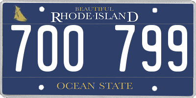 RI license plate 700799