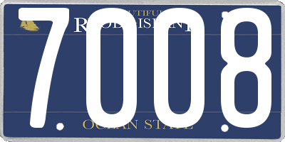 RI license plate 7008