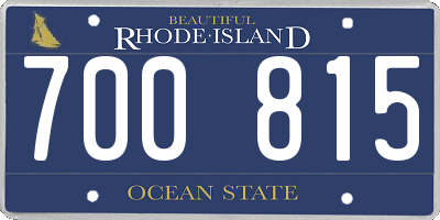 RI license plate 700815