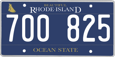 RI license plate 700825