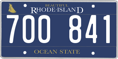 RI license plate 700841