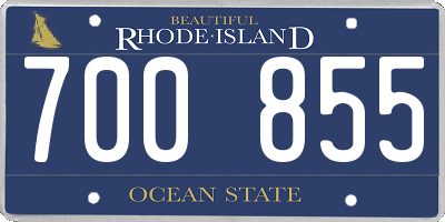 RI license plate 700855
