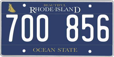 RI license plate 700856