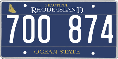 RI license plate 700874