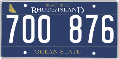 RI license plate 700876