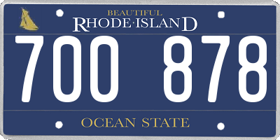 RI license plate 700878