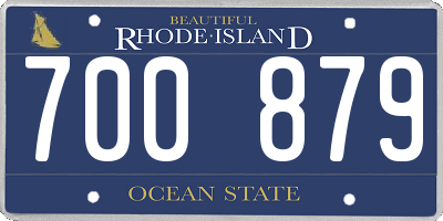 RI license plate 700879