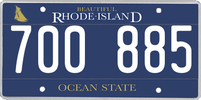 RI license plate 700885