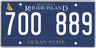 RI license plate 700889