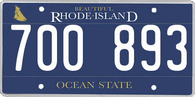 RI license plate 700893