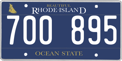 RI license plate 700895