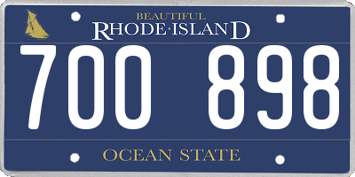 RI license plate 700898