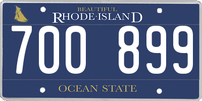 RI license plate 700899