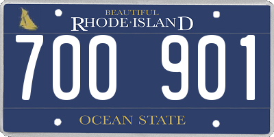 RI license plate 700901
