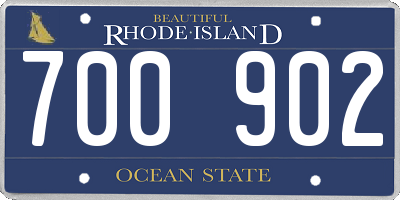 RI license plate 700902