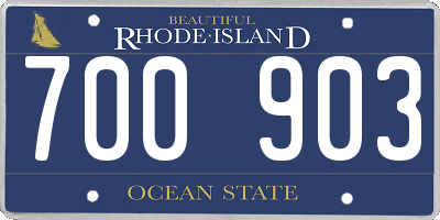 RI license plate 700903