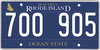 RI license plate 700905