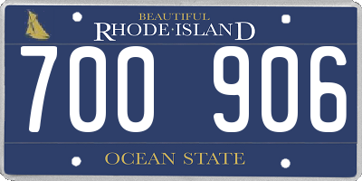 RI license plate 700906