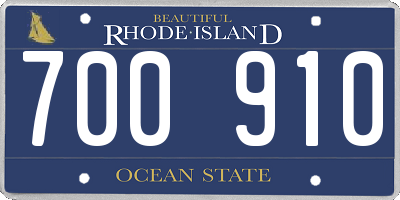 RI license plate 700910