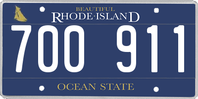 RI license plate 700911