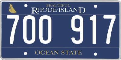RI license plate 700917