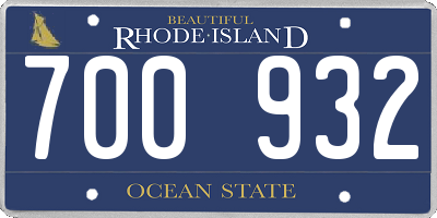 RI license plate 700932